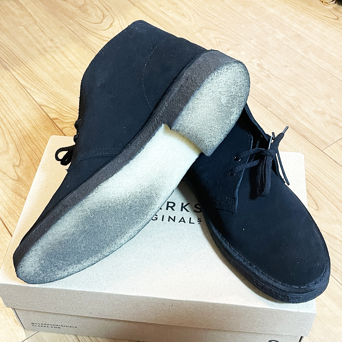 未使用　clarks　25〜26cm UK7 ブラック　スエード　黒　デザートブーツ　クレープソール　クラークス　41　オリジナルス_画像5