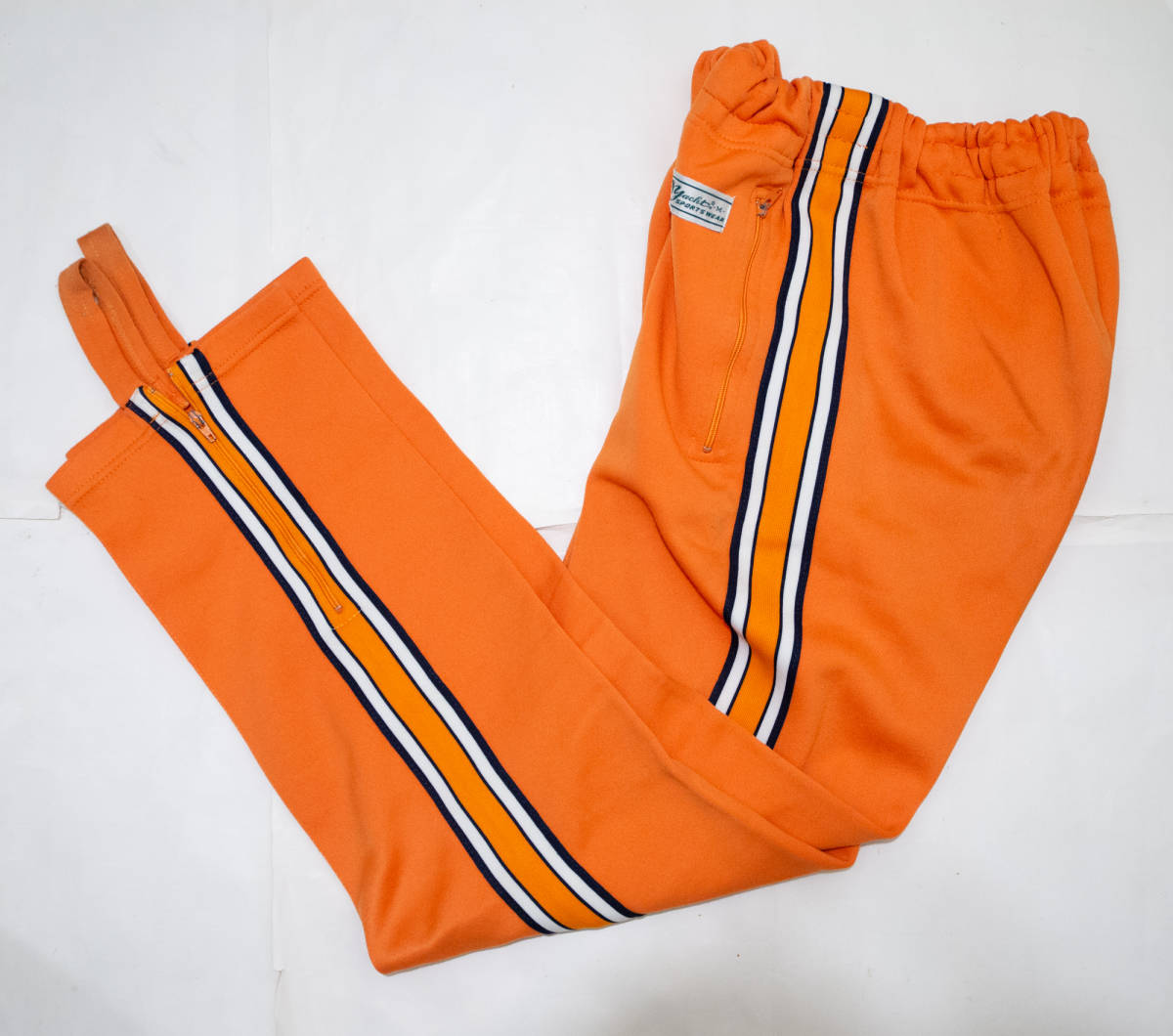 人気商品ランキング Yacht ジャージ上下 オレンジ×ライン M 古着即決 体操服 ジャージ