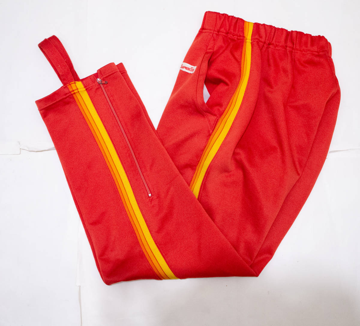 ミズノ スーパースター ジャージ上下 白×赤 古着即決 オールド ミズノ スーパースター ジャージ上下 白×赤 古着即決 オールド