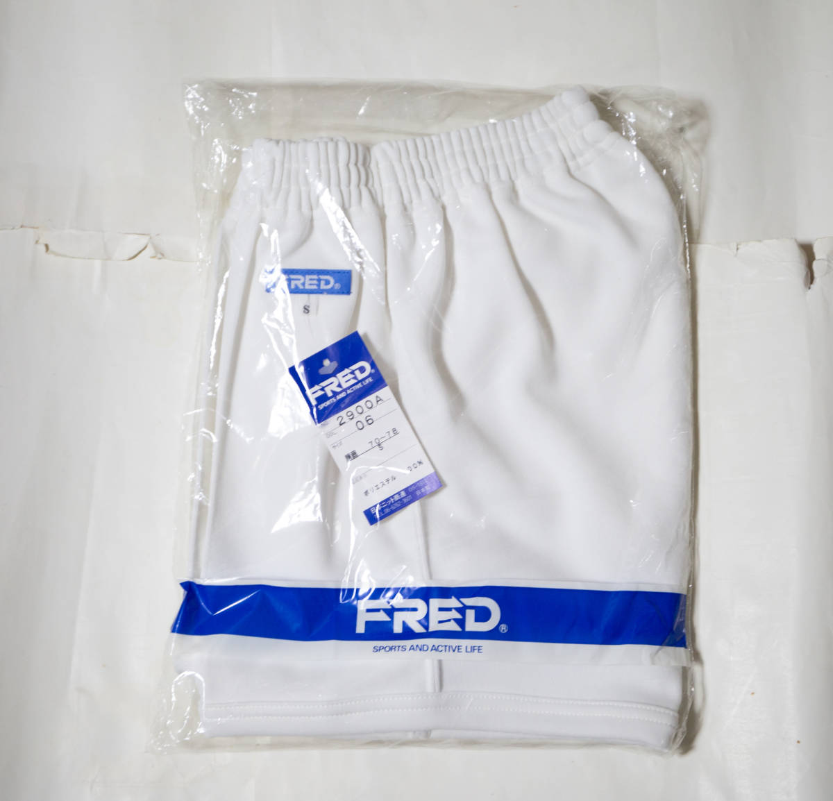  gym uniform *FRED jersey short bread white S unused goods prompt decision!