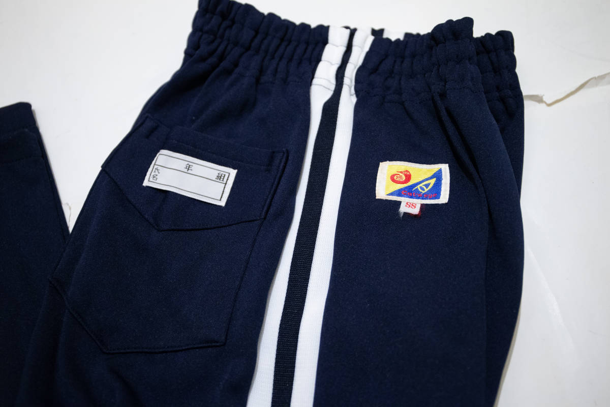 体操服 キャッツアイ 学校ジャージタイツ 紺×白2本線 SS 未使用 体操服 キャッツアイ 学校ジャージタイツ 紺×白2本線 SS 未使用