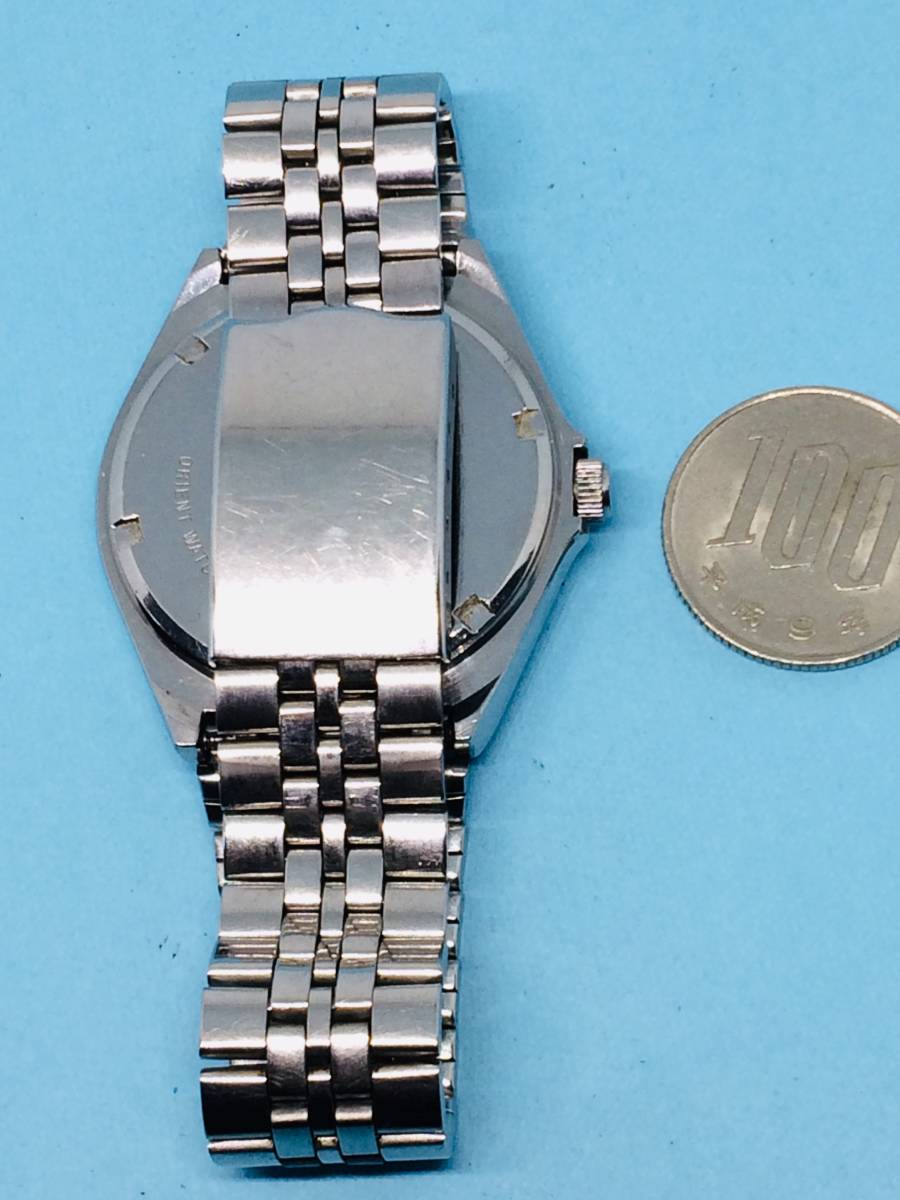 (Z52)オリエント(*'▽')オリエントジュピタースイマー100（電池交換済み）シルバーメンズ腕時計USED（送料全国一律185円）素敵な時計です。_画像10