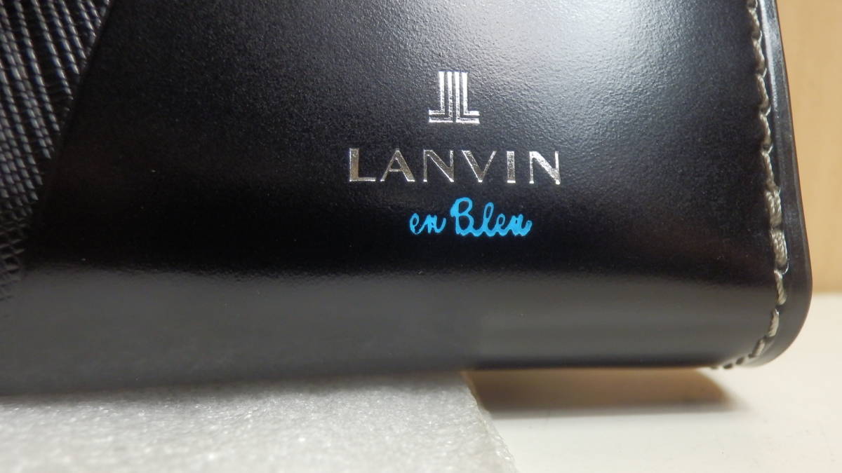 ランバン オンブルー 新品未使用 555616　パーシャル ラウンドファスナー長財布 カード段13　牛革 メンズ　 LANVIN en Bleu　ワケあり_画像2
