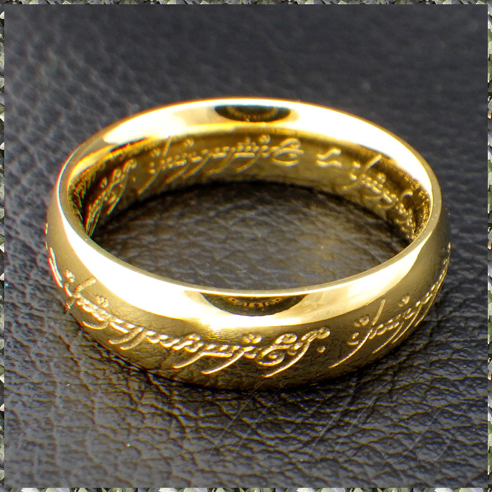 [RING] Top Quality 316L Gold Lord Of The Ring ロード・オブ・ザ・リング レプリカ 肉厚 7mm 甲丸 ゴールド リング 29号 6.5g_画像3