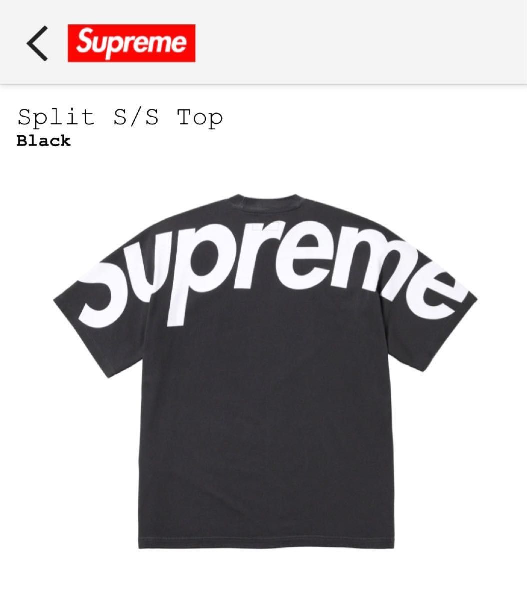 FW Supreme Split S/S Top Black L シュプリーム