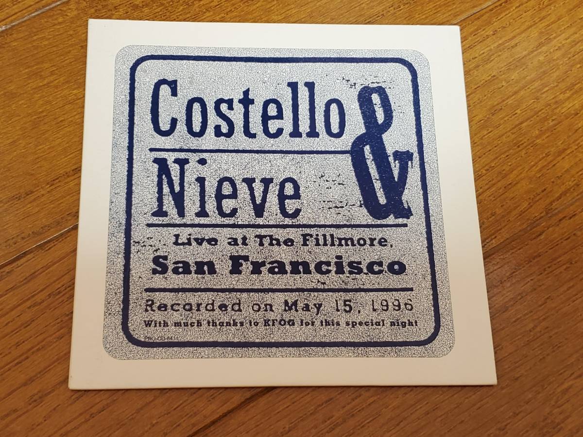 (CD) Costello & Nieve●コステロ & ナイーヴ / Live At The Fillmore, San Francisco_画像1