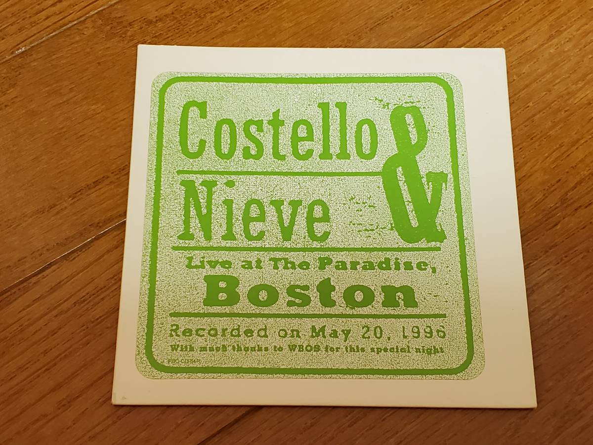 (CD) Costello & Nieve●コステロ & ナイーヴ / Live At The Paradise, Boston_画像1