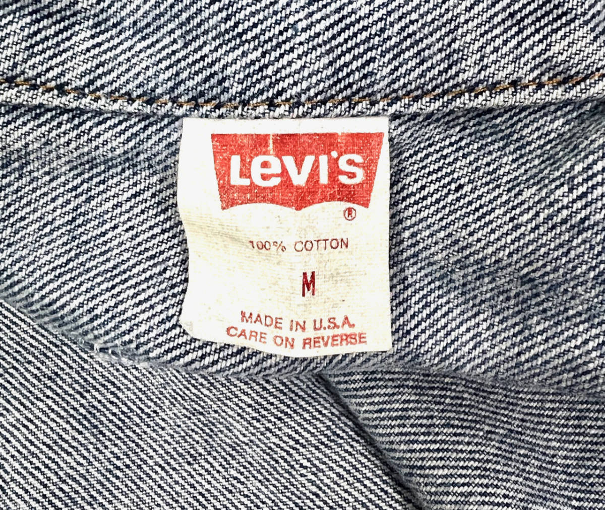 USA製 1987 LEVI'S 57508-0218 M Indigo 80s ヴィンテージ デニムジャケット Gジャン インディゴ_画像5