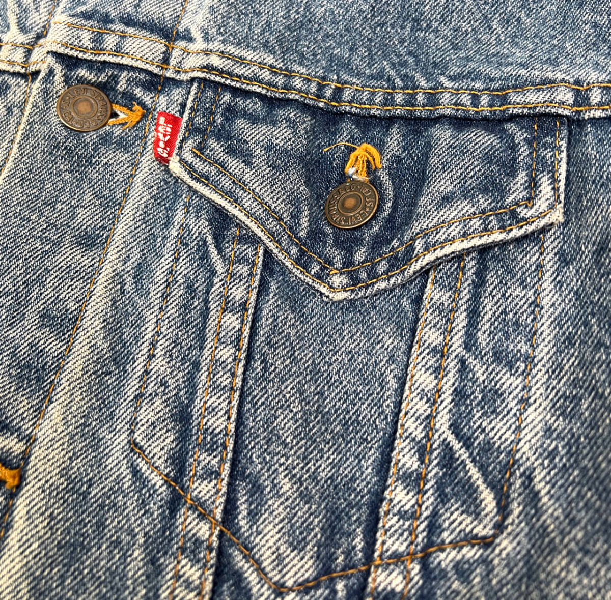 USA製 1987 LEVI'S 57508-0218 M Indigo 80s ヴィンテージ デニムジャケット Gジャン インディゴ_画像7