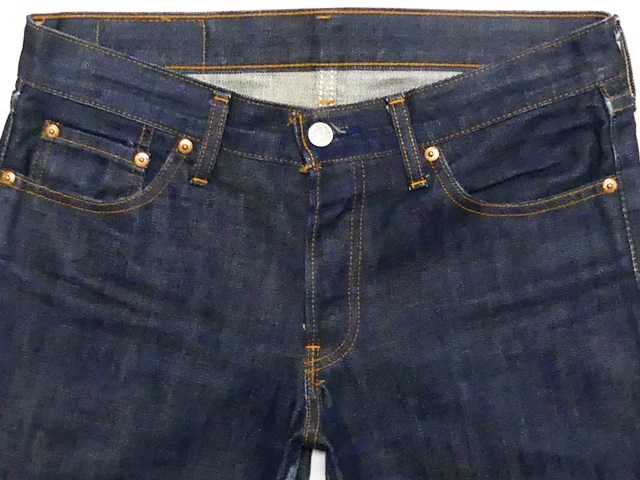 即決★リーバイス522★W31 濃紺 ローライズスキニー ジーンズ Levis メンズ 日本製 スリム テーパード デニム パンツ 廃盤 ボタンフライ_画像4