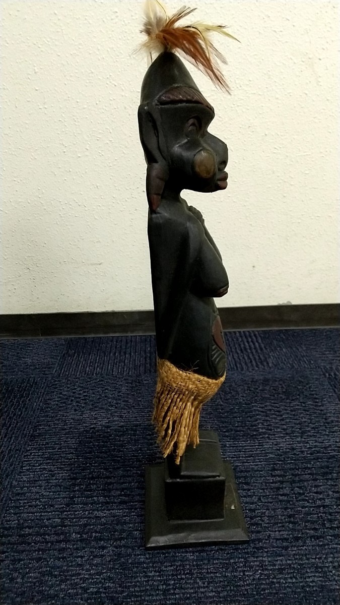 彫刻品 アフリカ工芸品 マコンデ彫刻 高さ49.4cm _画像4