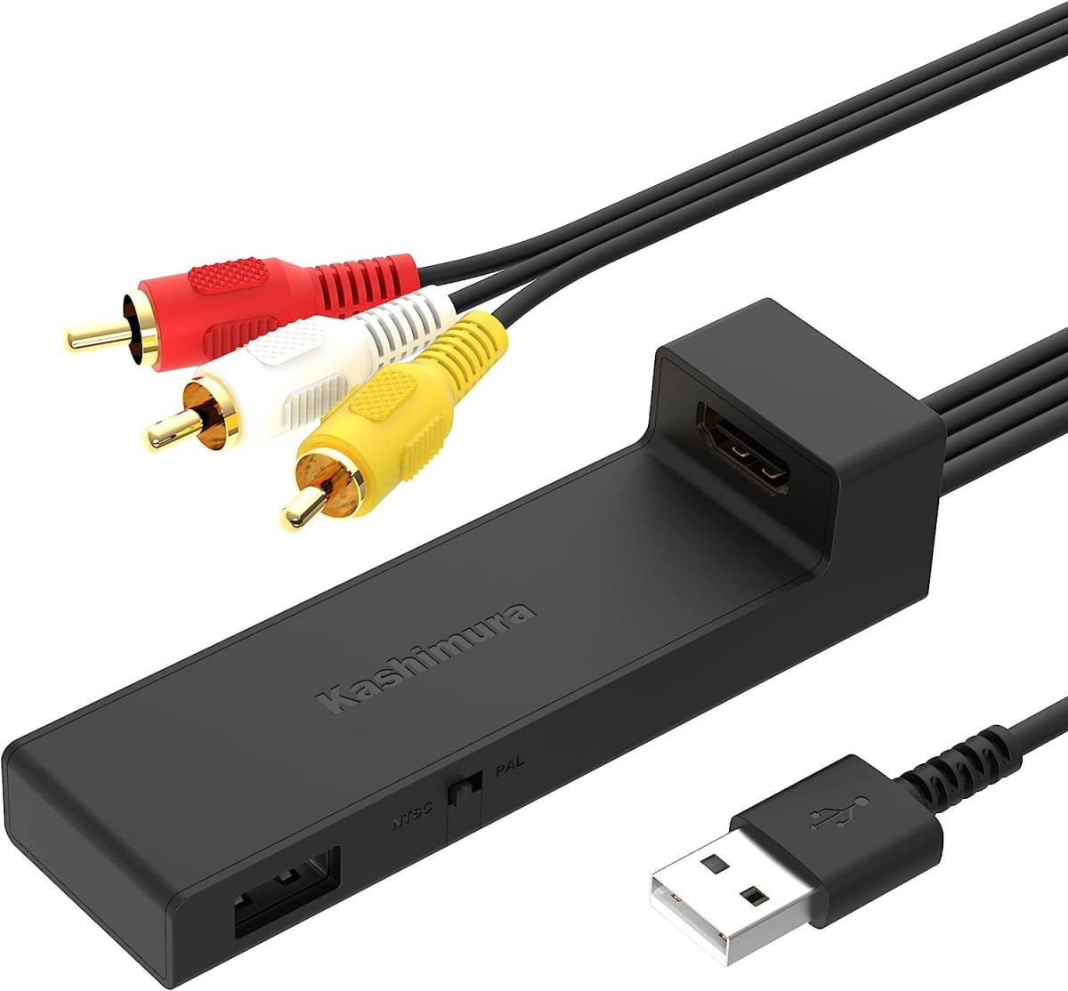 新品 カシムラ(Kashimura)　HDMI/RCA変換ケーブル USB1ポート fire tv stick対応 映像コンバーター NKD-232 CommandButton1_画像1