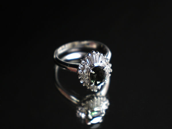Pt900 alexandrite ring 13 number 1.185ct diamond 0.57ct approximately 6.7g platinum ring 21209