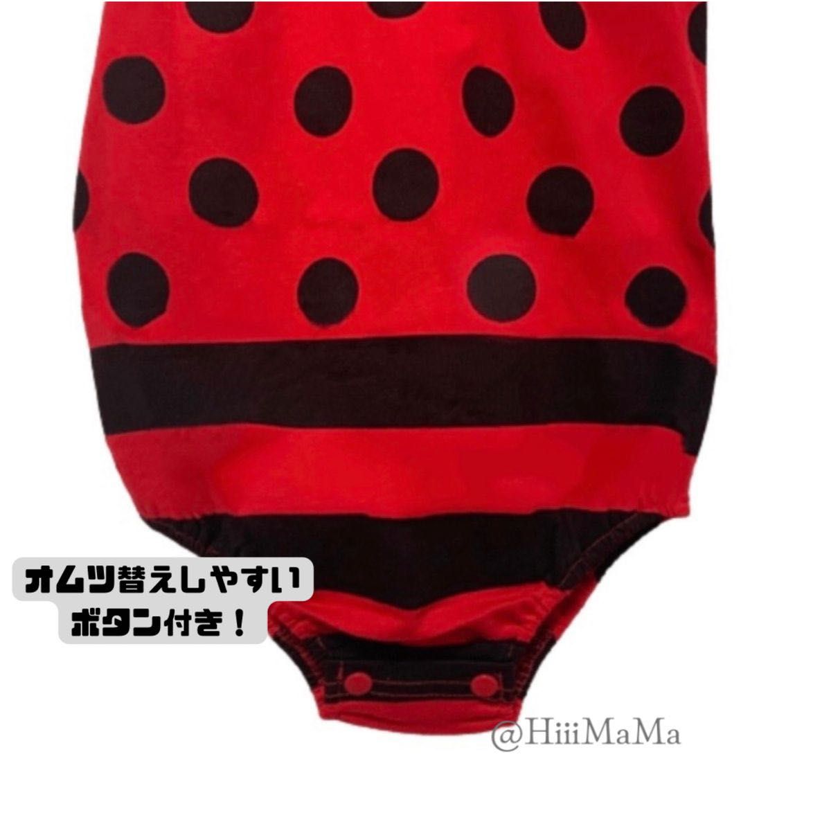 新品 てんとうむし てんとう虫 ロンパース ベビー おむつ 新品 てんとうむし てんとう虫 ロンパース ベビー おむつ
