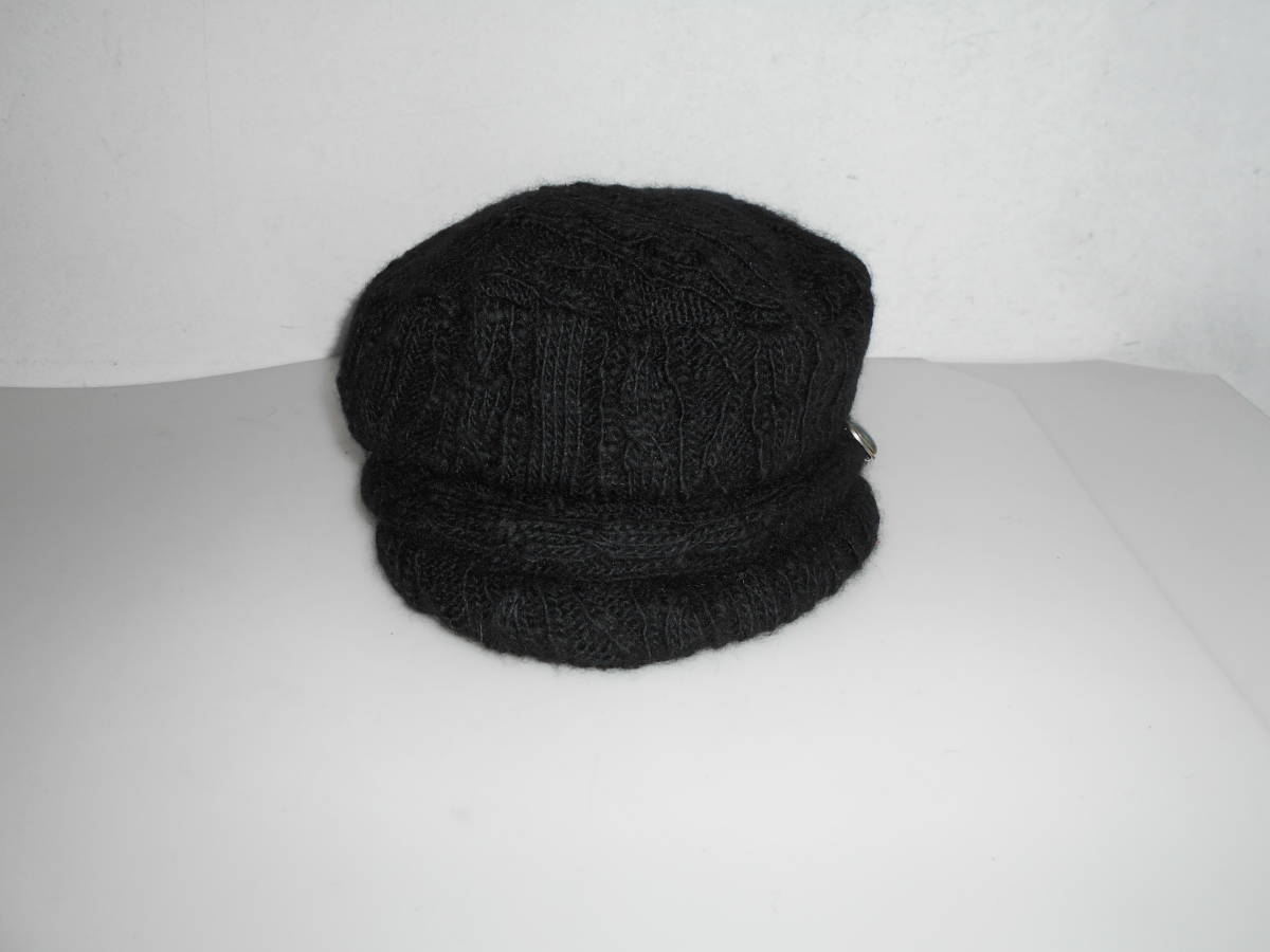 41060 CA4LA羊毛針織棺帽黑色卡西利亞 原文:41060 CA4LA ウール ニット キャスケット キャップ ブラック カシラ