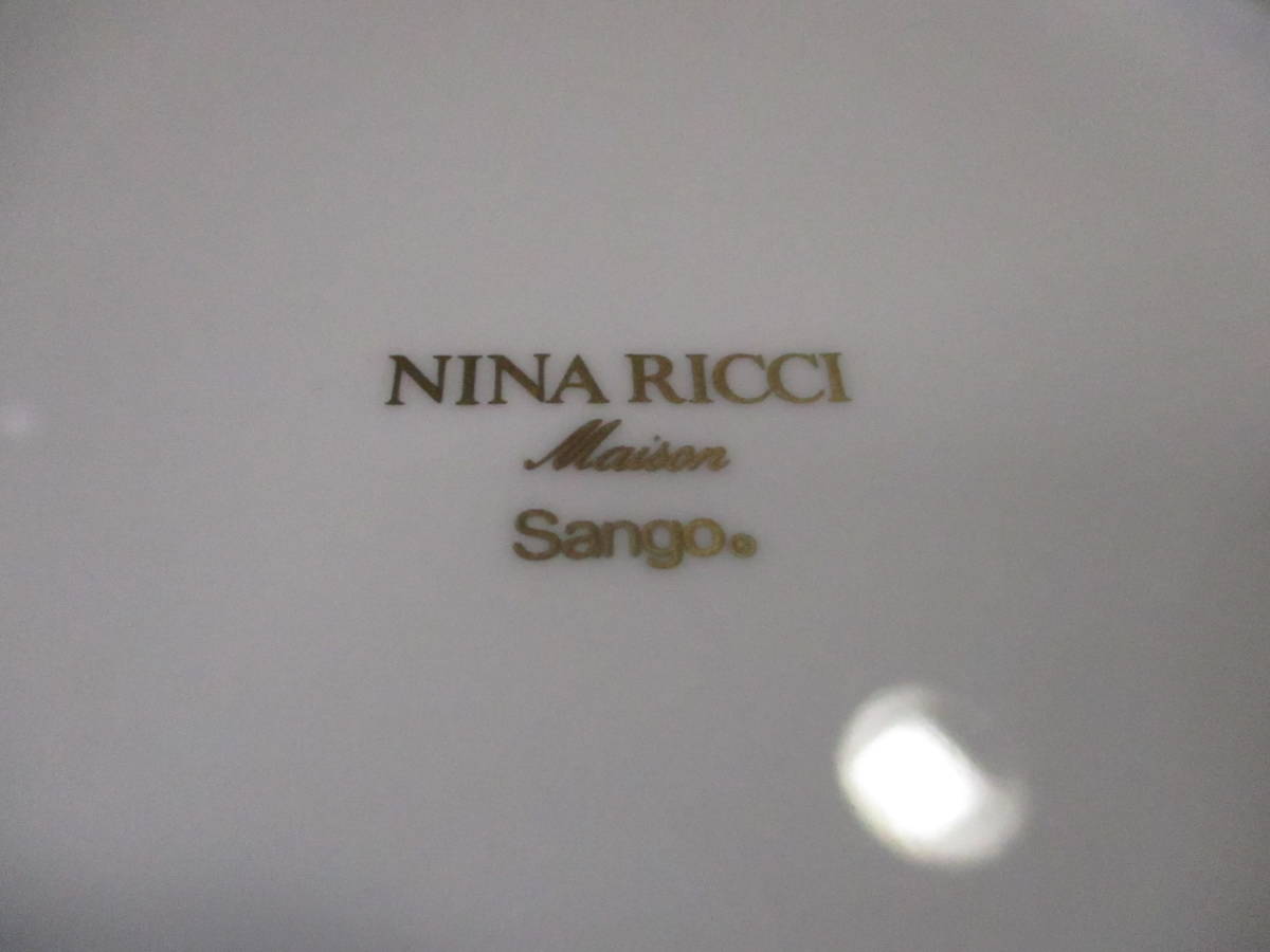  unused storage *NINA RICCI/ Nina Ricci gold paint oval plate plate 1 sheets *.. plate 5 sheets / cake desert plate *80