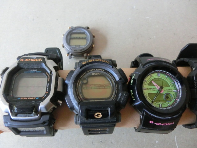 CASIOカシオ G-SHOCK 腕時計 まとめて9個 MRG-1 DW-8100 DW-003 AW-582SC GW-5500 G-7700 G-300 G-8100A AMG-101 ジャンク_画像5