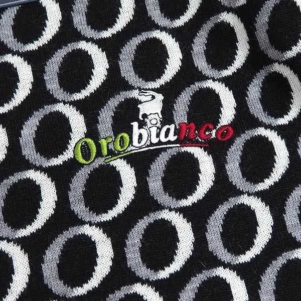 P611 новый товар Orobianco Orobianco вырез лодочкой общий рисунок вязаный свитер обычная цена 28600 иен размер M черный 