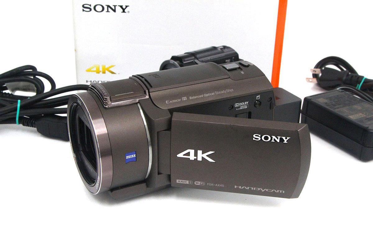 美品｜ソニー FDR-AX45 デジタル4Kビデオカメラレコーダー ブロンズブラウン γA5454-2O4