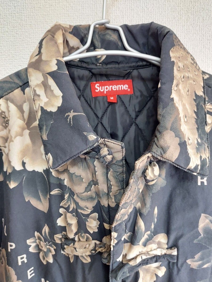 supreme~ Peacock Jacket M 総柄 チャイナ風 コーチジャケット supreme~ Peacock Jacket M 総柄 チャイナ風 コーチジャケット