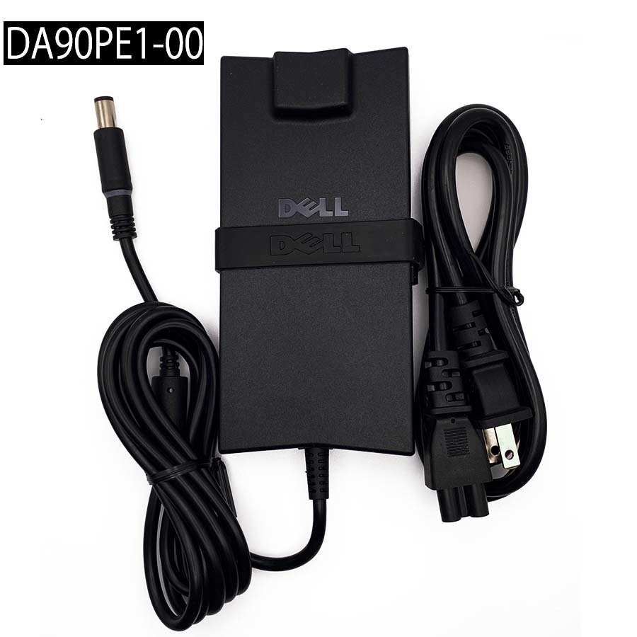 DELL 薄型 90W ACアダプター [DA90PE1-00] 19.5V 4.62A PA-3E充電器○PC電源 ACケーブル付き_画像1