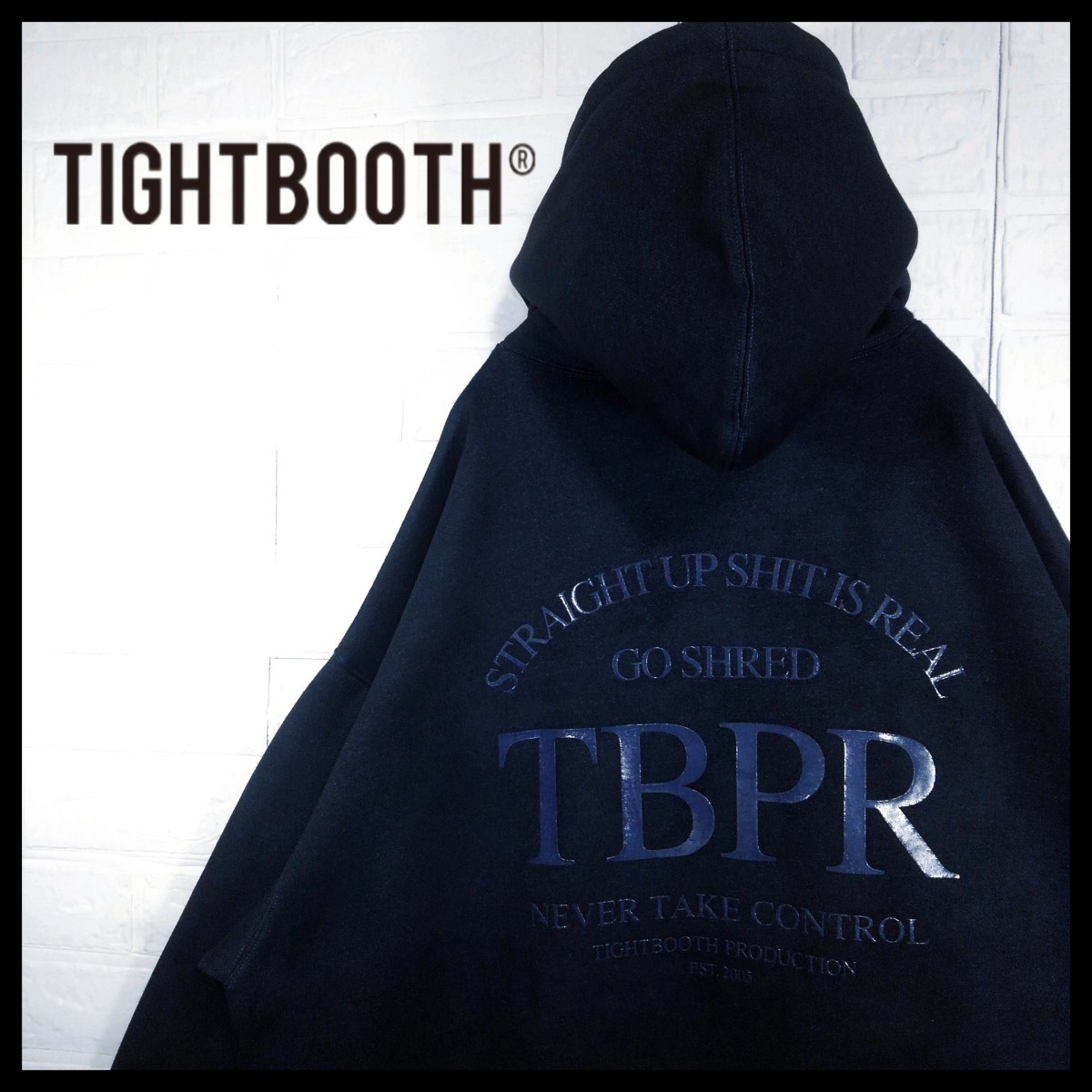 TIGHTBOOTH(タイトブース)》TBPRロゴ 裏起毛プルオーバーパーカー-
