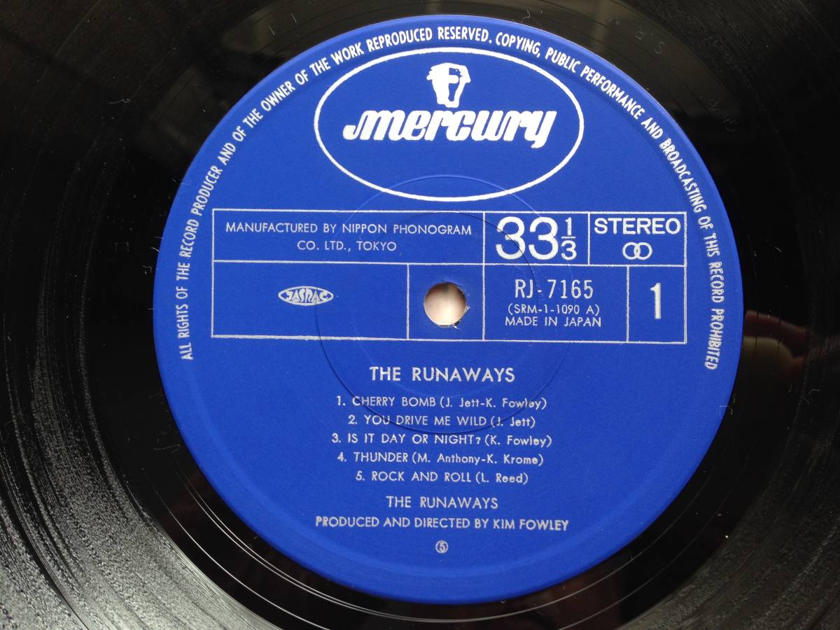 国内盤LPランナウェイズThe Runaways Cherry Bomb w/obi Joan Jett girlschool Ramones Donnas vinyl punk heavy metal hard rock_画像7