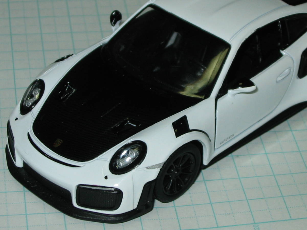 KiNSMART キンスマート プルバックカー ミニカー★ポルシェ 911 GT2 RS Porsche GT2 RS 1/36 ホワイト×ブラック ダイキャスト_画像9
