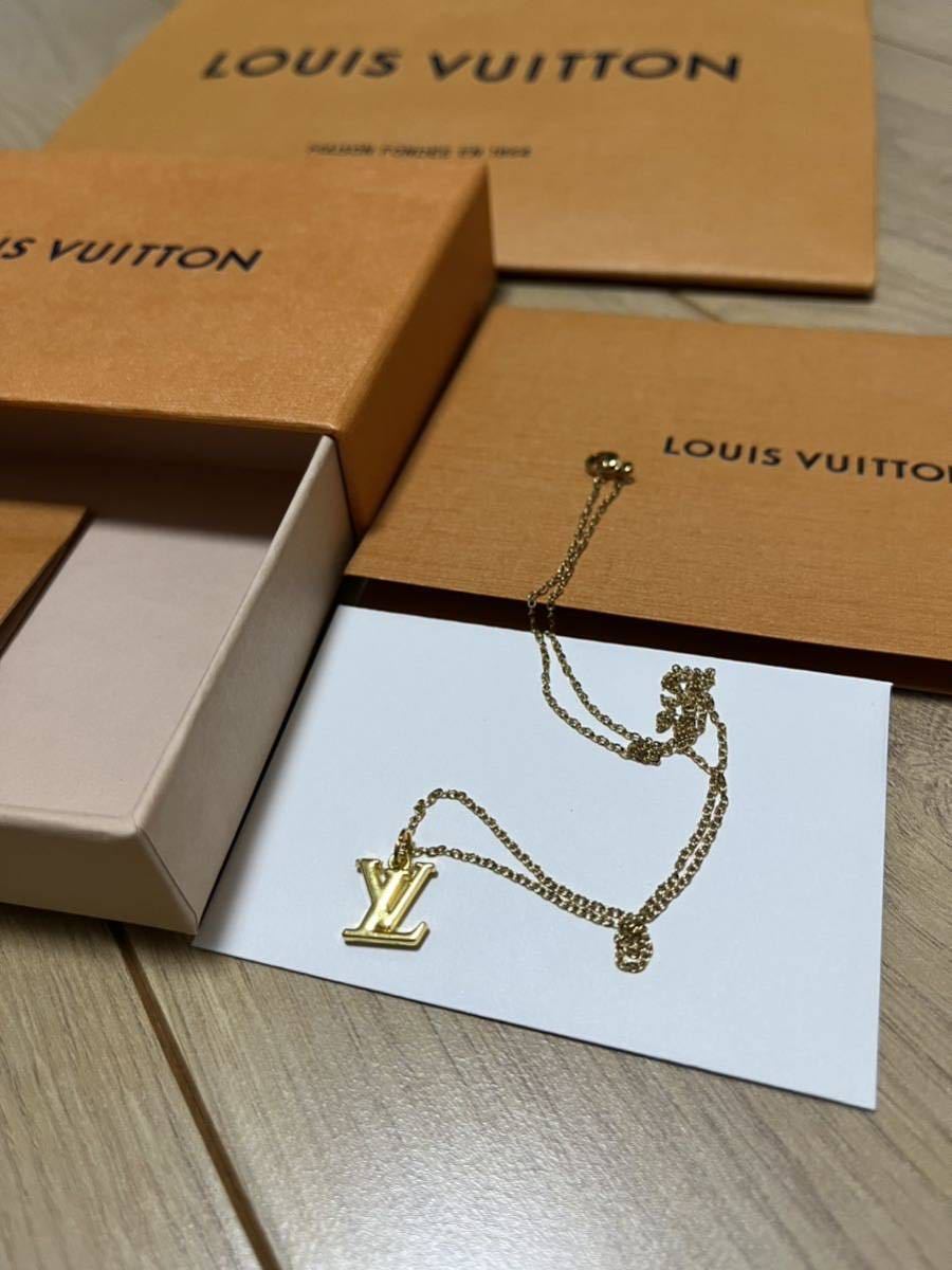 割引クーポン ネックレス ロゴ ルイヴィトン LOUISVUITTON ゴールド 箱