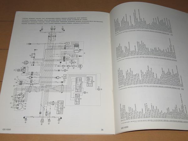 ◆即決◆GS1000 初期型 1978年 正規セットアップマニュアル 配線図付_画像4