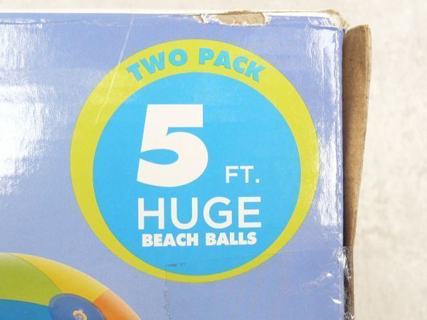 新品未使用 H2O GO! Two Beach Balls 2個入り ビーチボール プール 夏 海 旅行 巨大 特大 水遊び/CY-97631在_画像7
