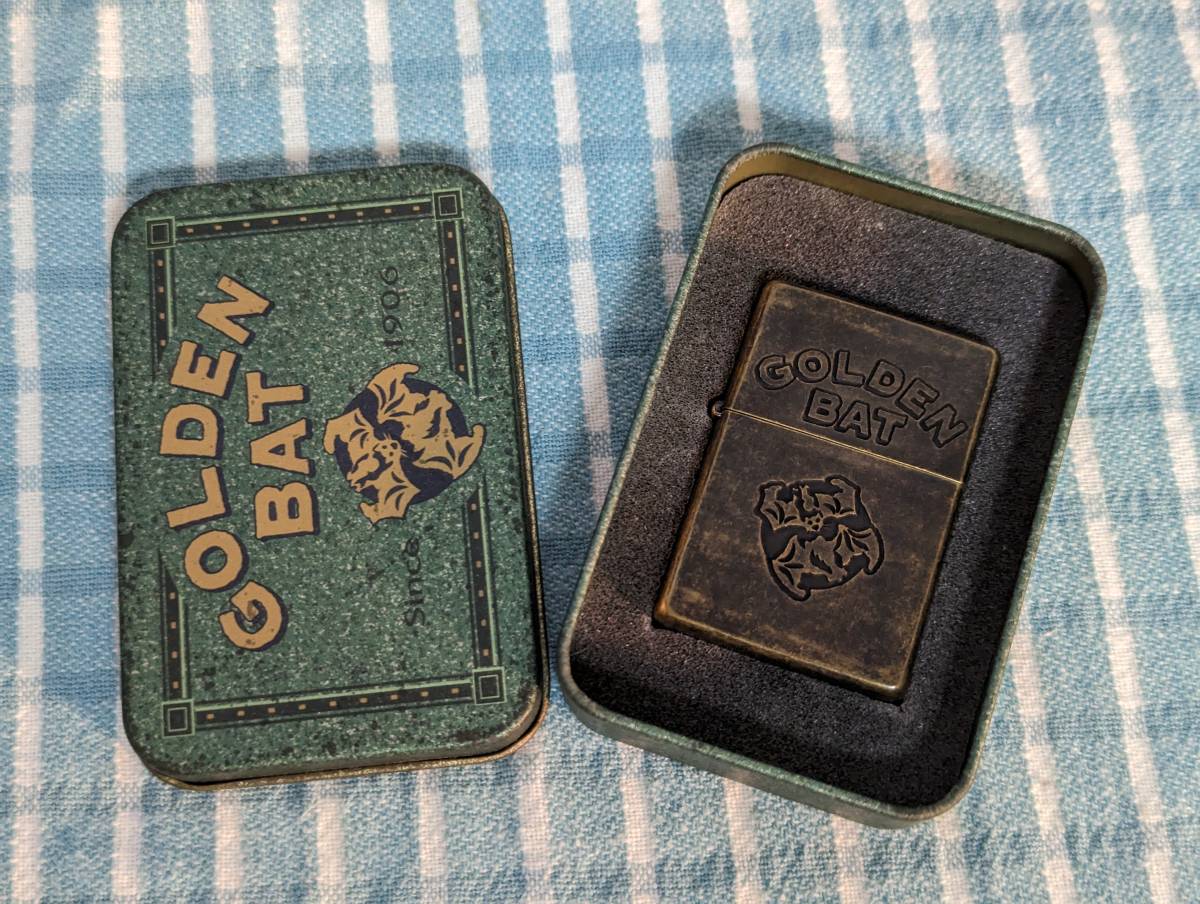 ZIPPO GOLDEN BAT ジッポー ゴールデンバット ケース付き （未使用か