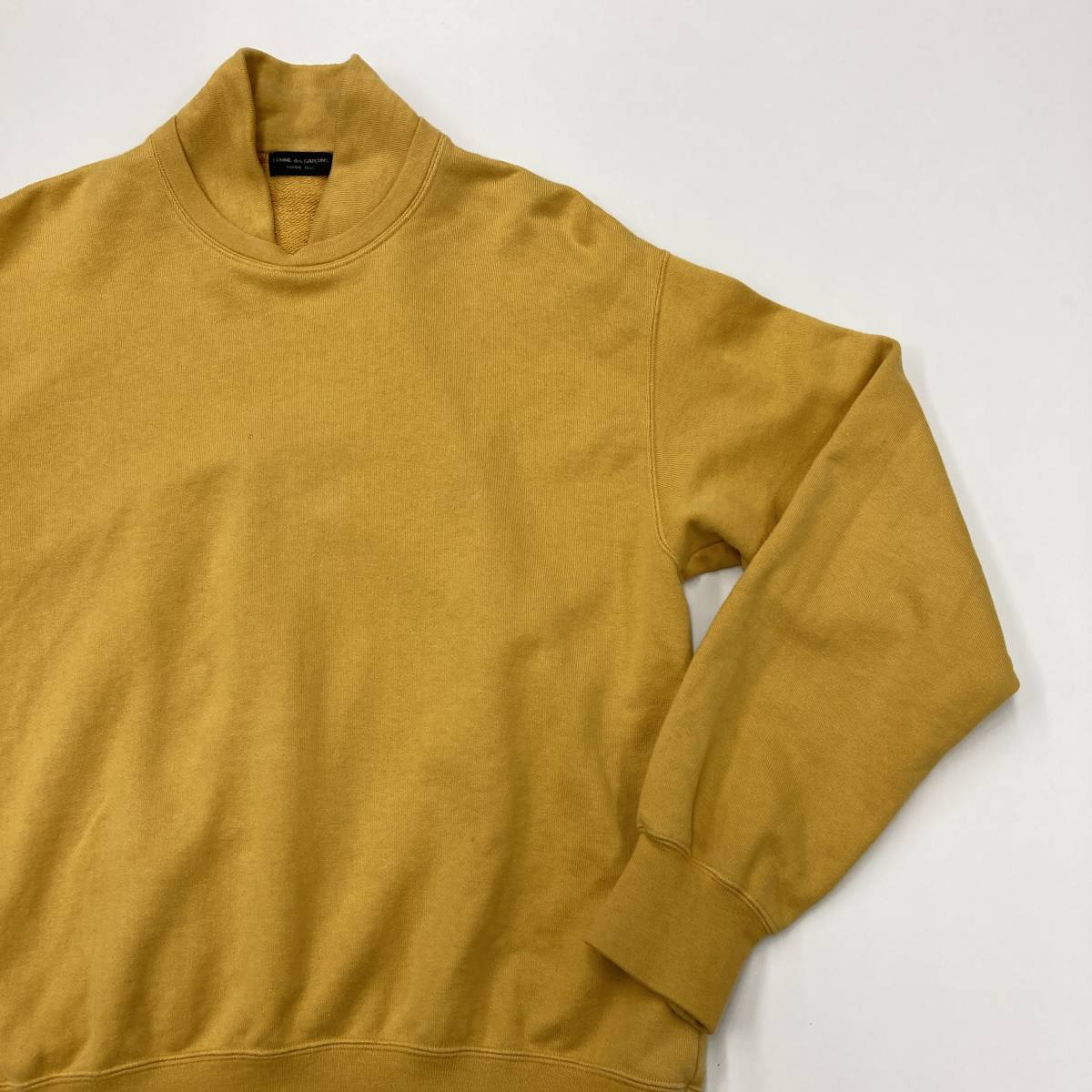 AD1989 Comme des Garcons Homme pryus high‐necked plain sweat mustard HOMME PLUS sweatshirt 80s VINTAGE archive 3070551