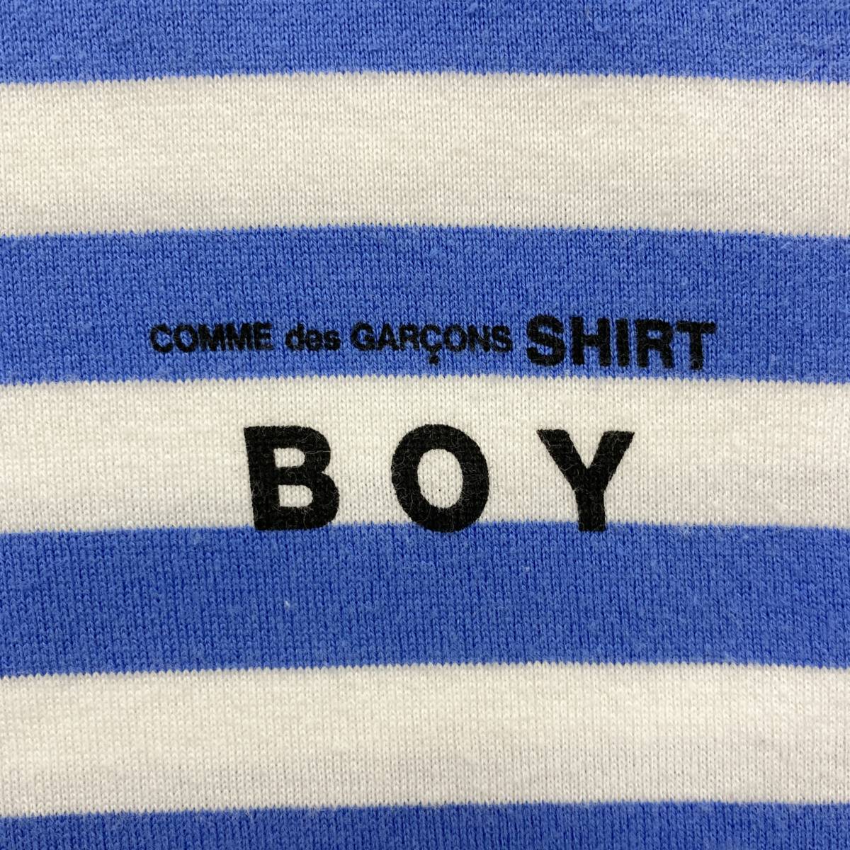 COMME des GARCONS SHIRT BOY Logo окантовка трикотажный джемпер с длинным рукавом M размер Comme des Garcons рубашка Boy футболка long T archive 3090250