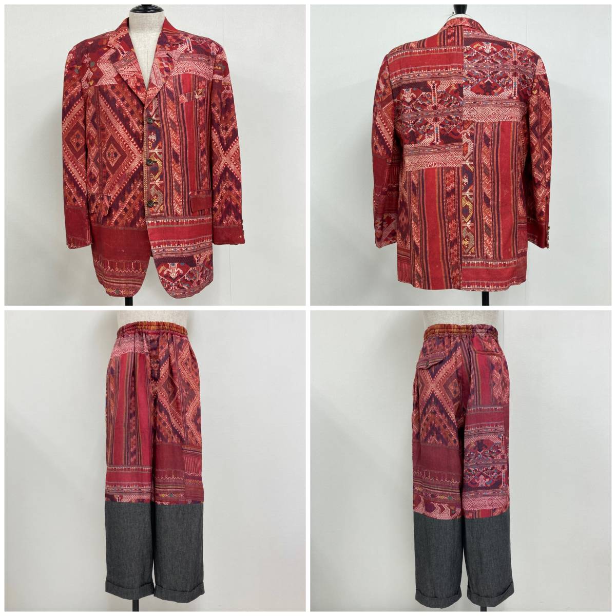 AD1991 Comme des Garcons Homme pryus этнический период транскрипция выставить жакет широкий брюки HOMME PLUS 90s VINTAGE archive 1273