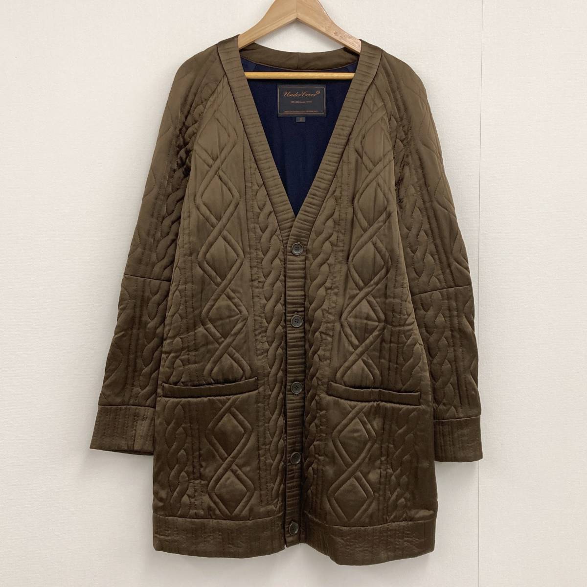 UNDERCOVER 2007AW キルティング サテン ロング カーディガン UNDERCOVER 2007AW キルティング サテン ロング カーディガン