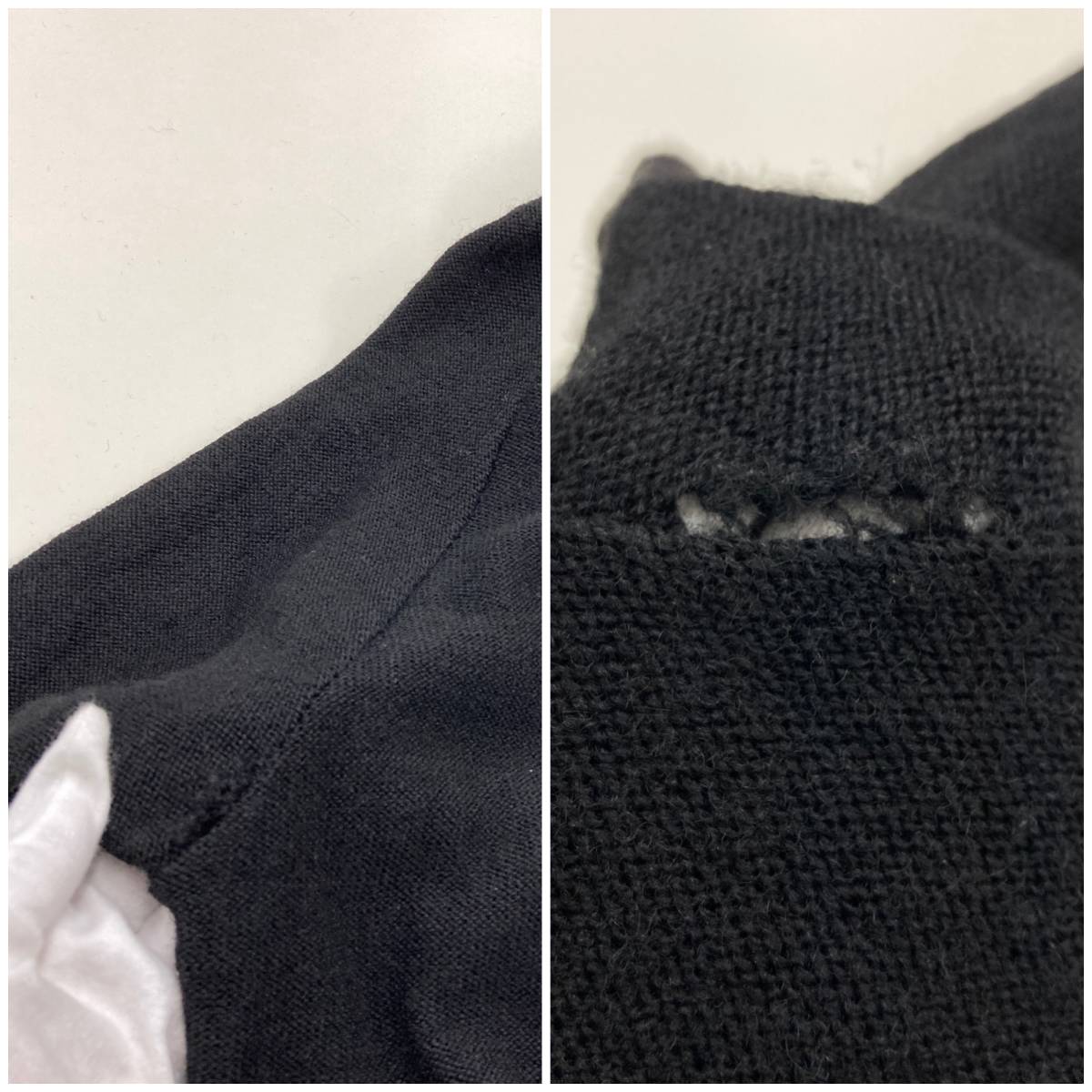 UNDERCOVER 2007AW объем шея ребра переключатель карман вязаный свитер черный чёрный 2 размер undercover VINTAGE archive 1266