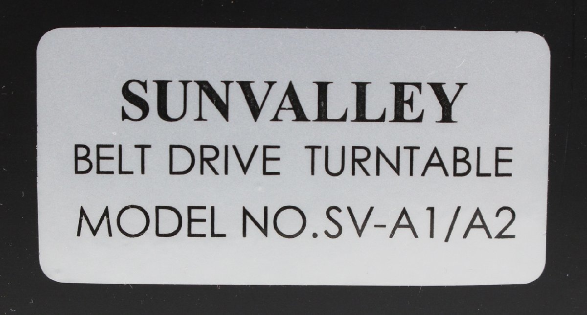 * junk * SUNVALLEY SV-A1/A2 belt Drive turntable. pcs (2712008)