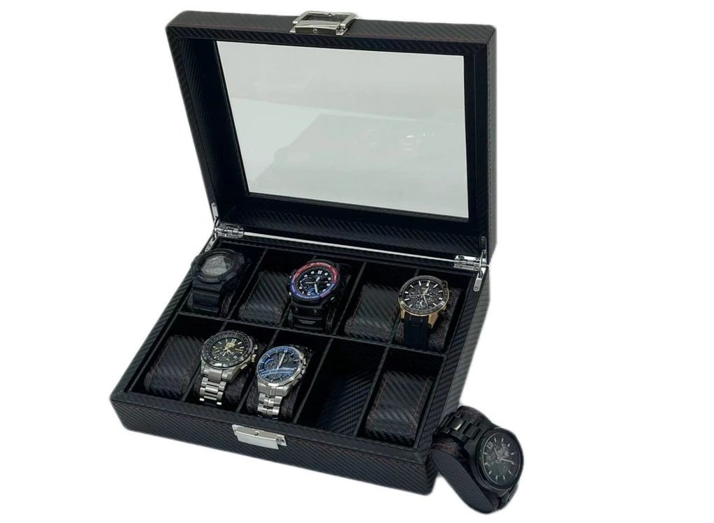 三方良し　腕時計ケース 10本 ブラック色 窓付き 腕時計収納ボックス 高級 時計 コレクションケース 男女兼用 腕時計コレクションケース_画像1