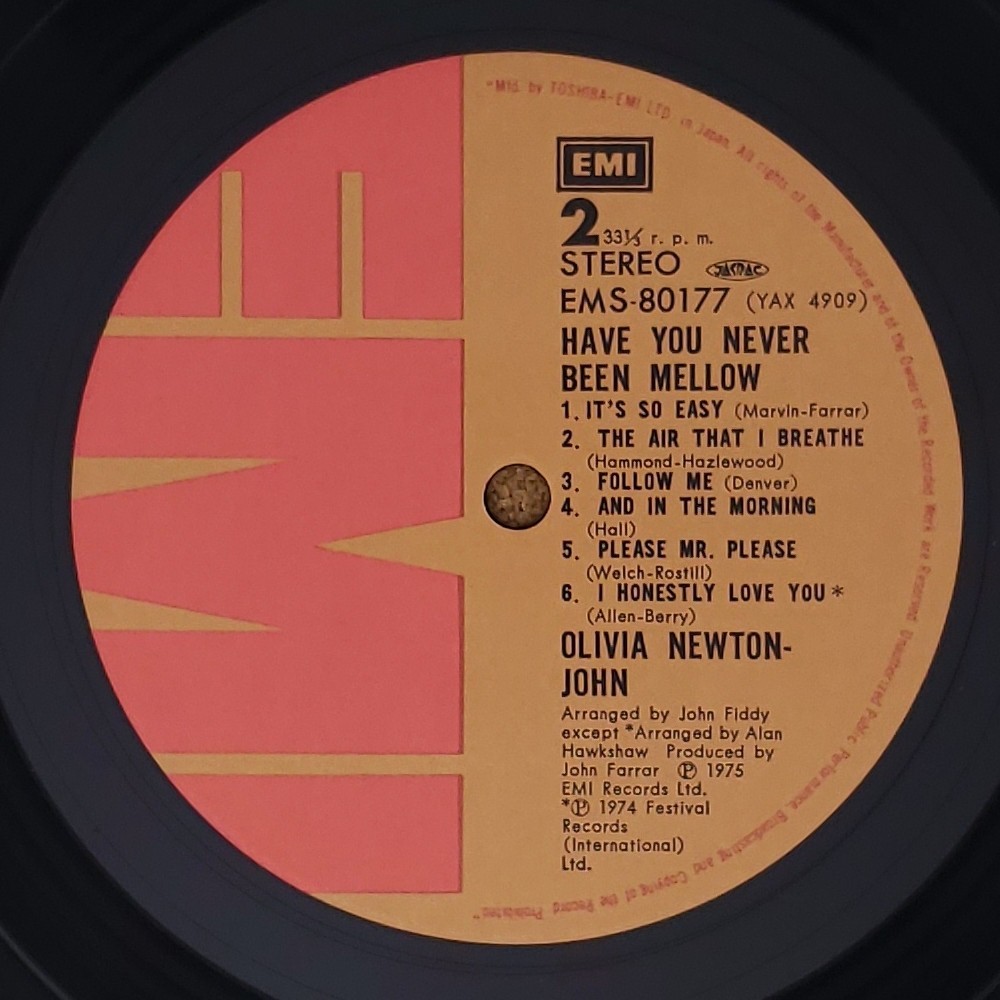 良盤屋◆LP◆オリビア・ニュートン＝ジョン/そよ風の誘惑☆Olivia Newton-John/Have You Never Been Mellow/1975◆Pop Rock◆P-4630_画像9