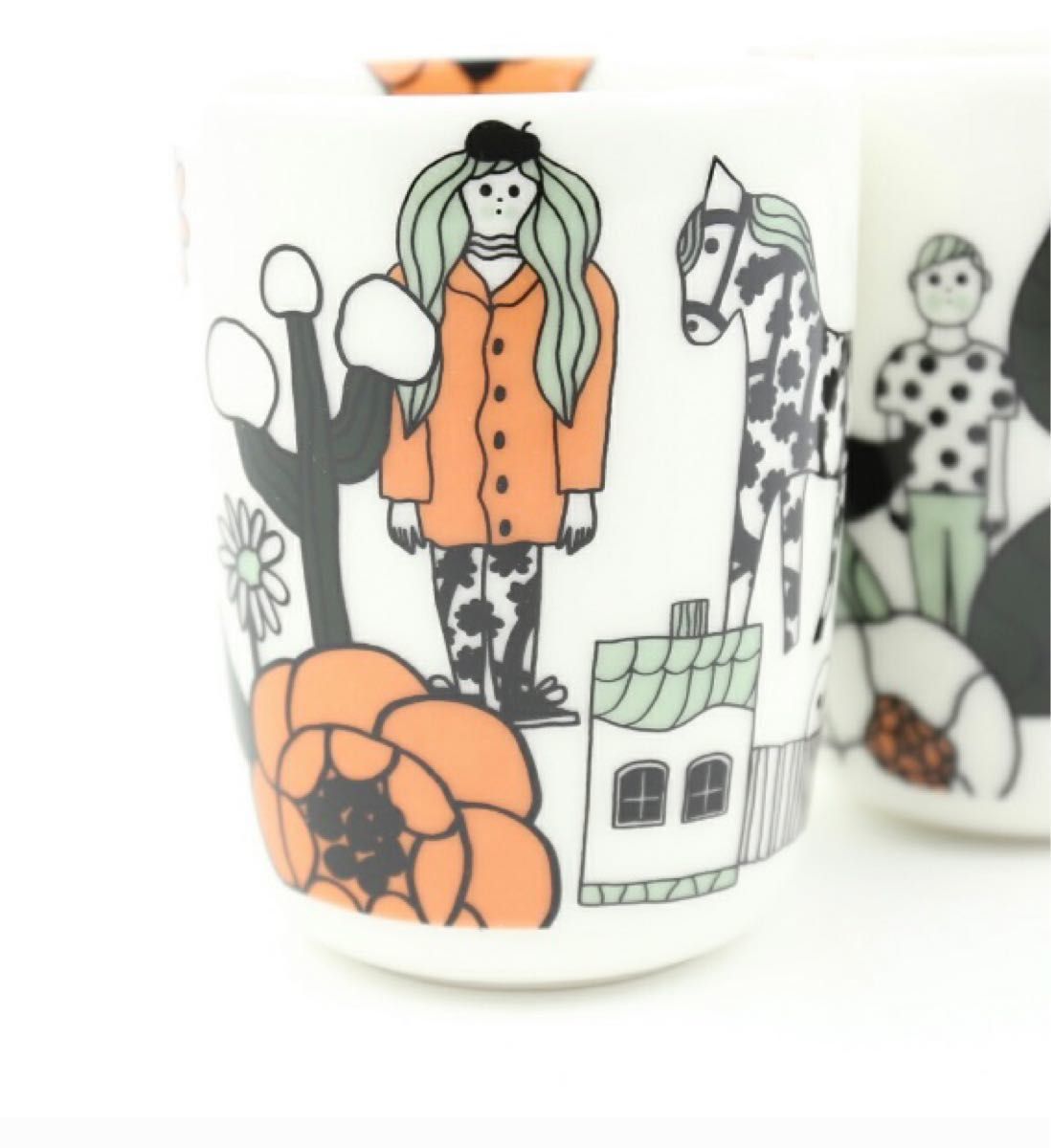 marimekko マリメッコ マリキュラコーヒーカップ2個セット marimekko マリメッコ マリキュラコーヒーカップ2個セット