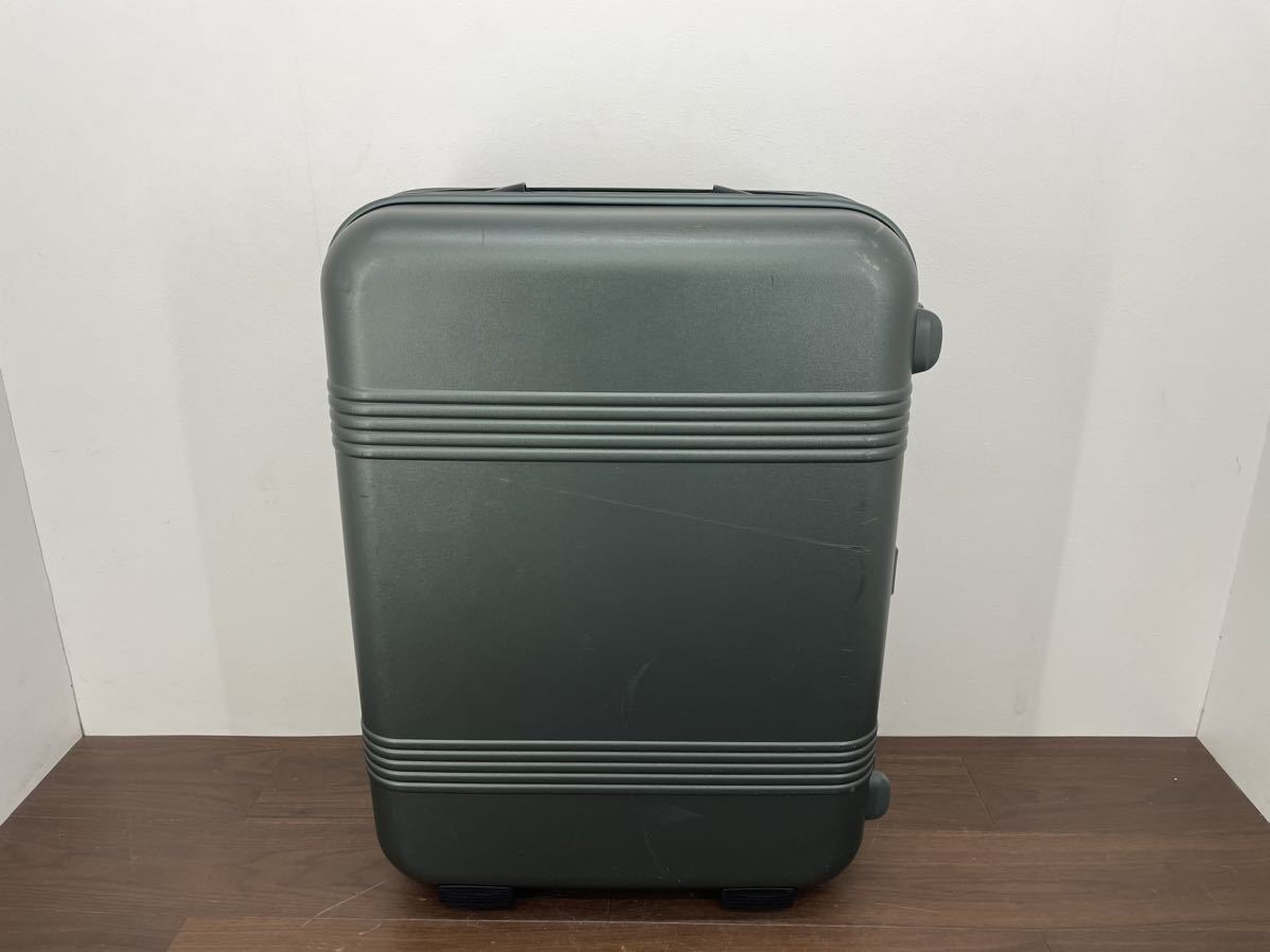 CIZ1 1スタ Samsonite サムソナイト スーツケース トランク 旅行バッグ キャリー 大型 72cm グリーン ハンガー付き IDコンスタンシー _画像2