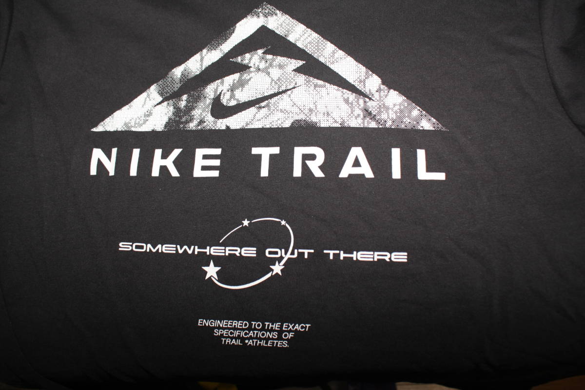  unused men's M Nike NIKE trail running short sleeves T-shirt tore Ran DZ2728 free shipping prompt decision jo silver g