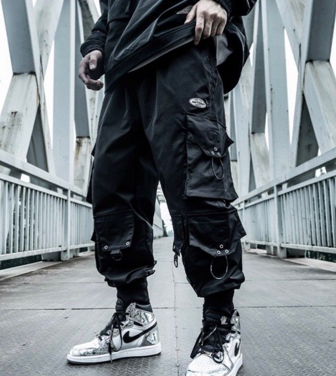 【新品】ブラック メンズ ジョガーパンツ カーゴパンツ ポケット ストリート系 メンズパンツ ボトムス