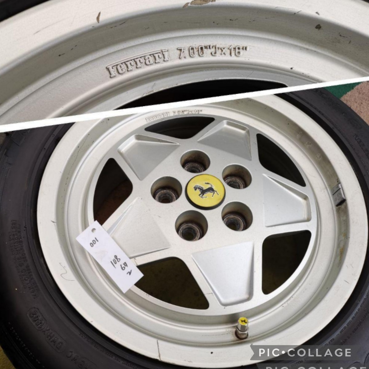 ★★フェラーリ Ferrari モンディアルt 純正16インチ ホイール スピードライン タイヤ付き1本のみ ミシュラン Pilot Sport 205/55R16_画像3