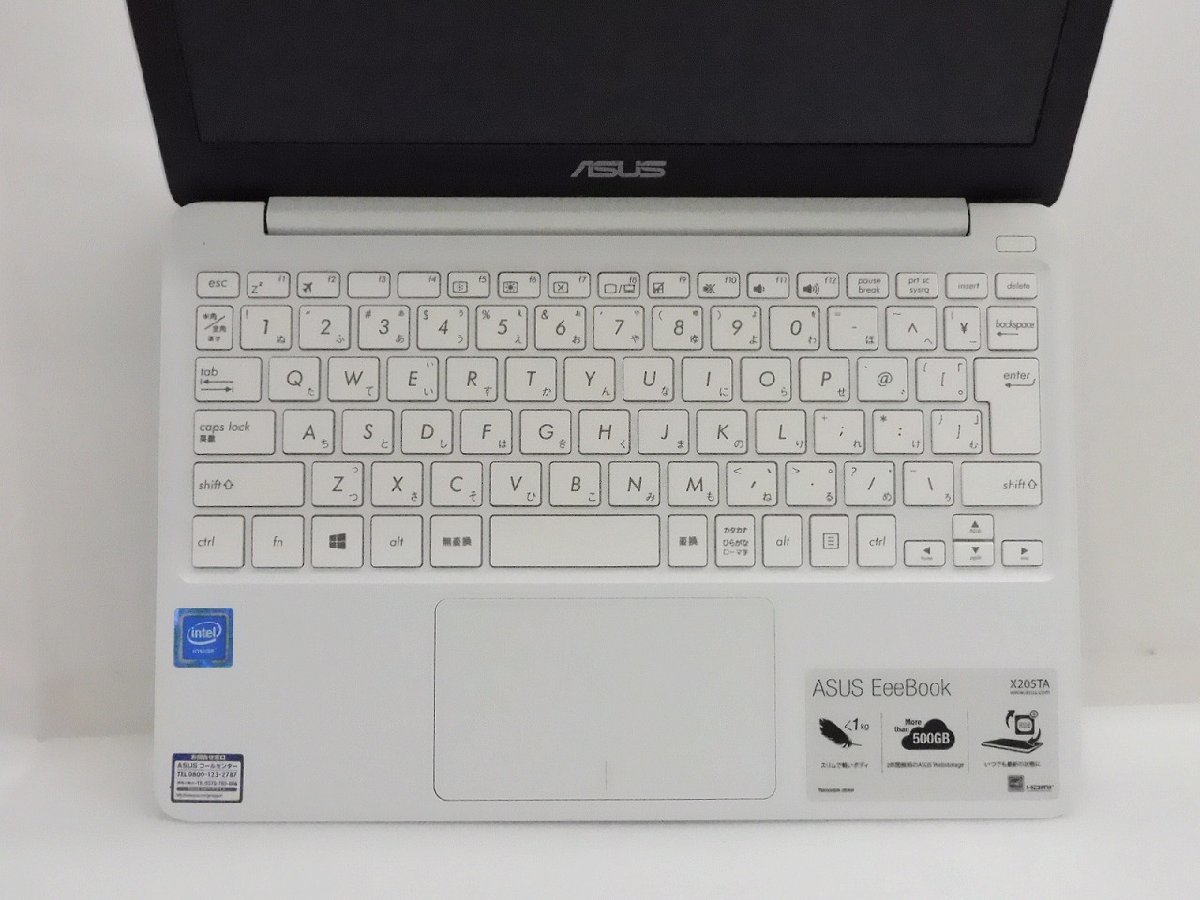 【1円スタート】ASUS X205T X205TA-WHITE10 Atom Z3735F 1.33Ghz 2GB 32GB(eMMC) 11.6インチ HD (1366×768) Windows10 Home 32bit_画像2