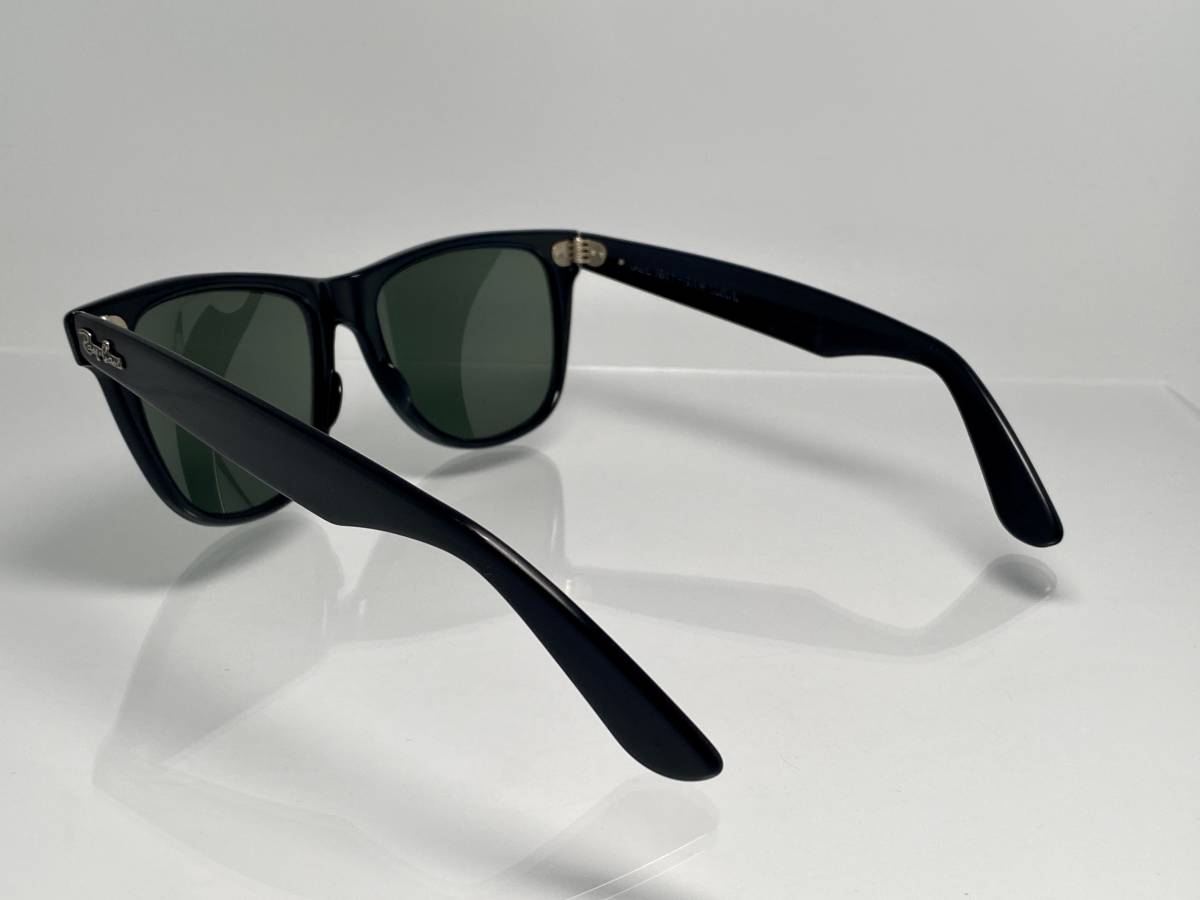 B&L RAY-BANボシュロムレイバン WAYFARERウェイファーラー2 黒ブラックG-15 54mm VINTAGEビンテージ サングラスUSA製 トムクルーズ MIB_画像9