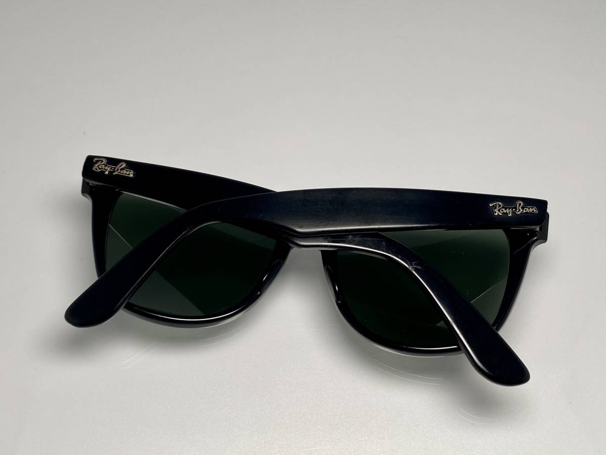 B&L RAY-BANボシュロムレイバン WAYFARERウェイファーラー2 黒ブラックG-15 54mm VINTAGEビンテージ サングラスUSA製 トムクルーズ MIB_画像10