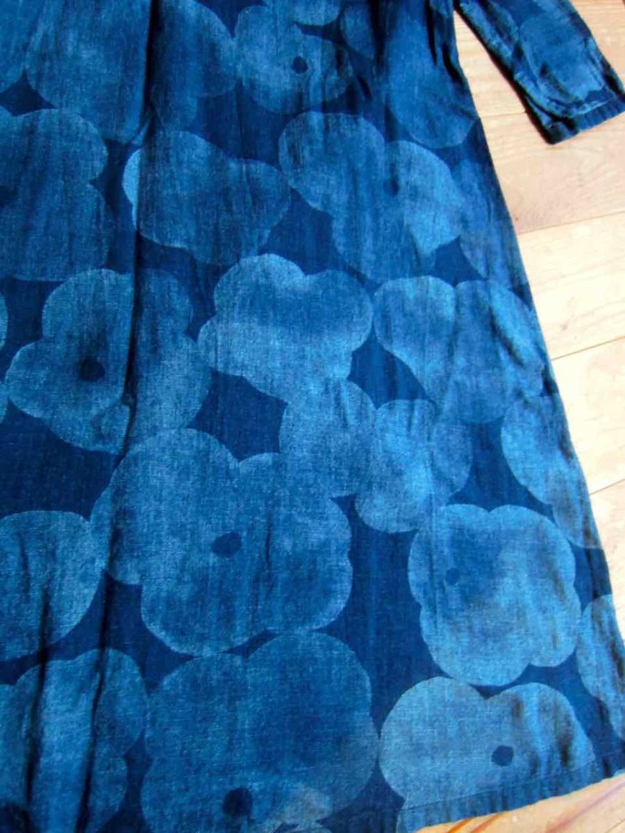 * Palace Palace Pallas Palace Indigo染色一體式3號棉100%日本製*柔軟面料,非常舒適的設計* 原文:*パラスパレス Pallas Palace インディゴ染めワンピース サイズ3 綿100% 日本製* 柔らかな生地と大変着心地よいデザイン*