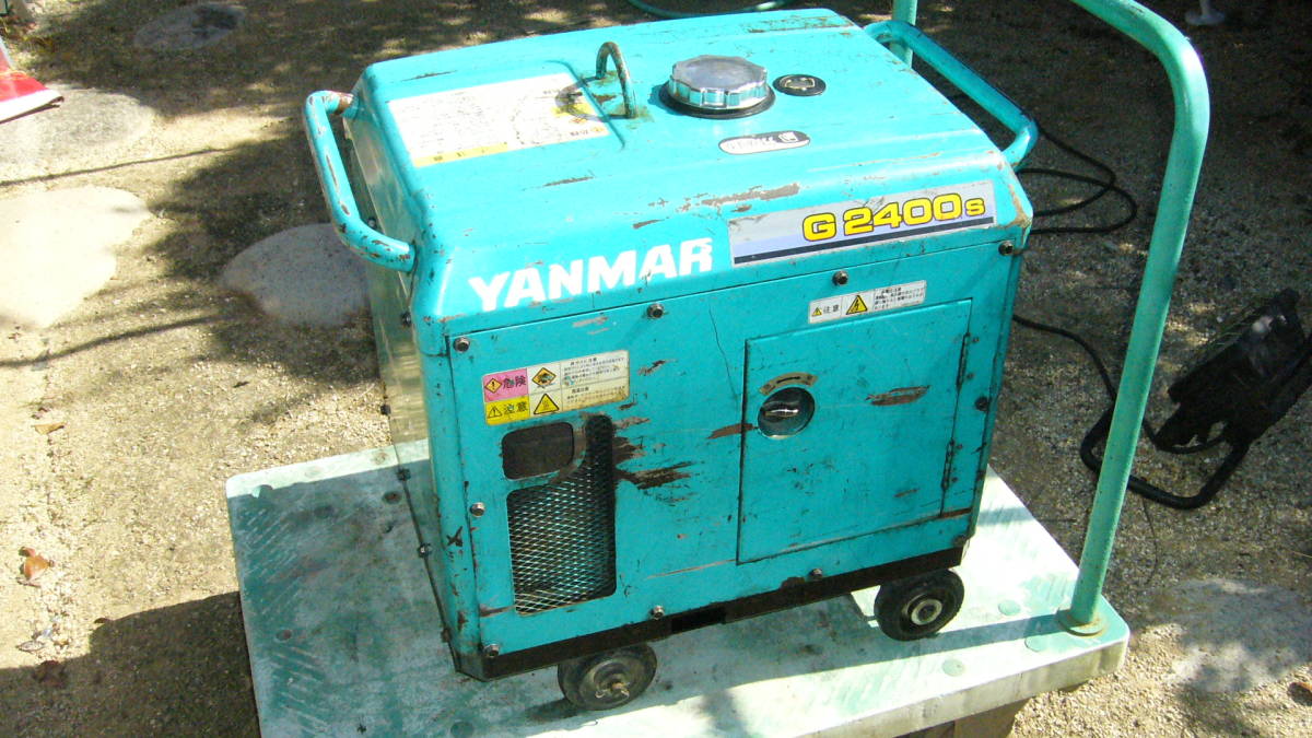 * Yanmar YANMAR soundproofing package type generator 2.4KVA 24A 100V 60Hz use little 635h cell li coil starter *G2400S-6E